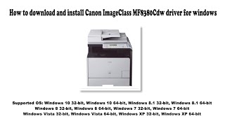 canon imageclass mf8380cdw driver for mac
